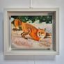 Red fox -oil paint - framed Image 3