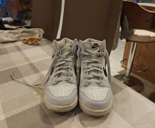 Nike Dunk High Sneakers - White / Grey / Black - UK 4 (EU 36.5)