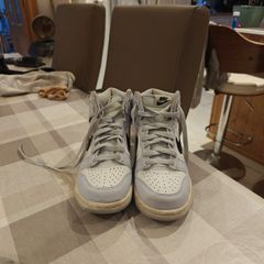 Nike Dunk High Sneakers - White / Grey / Black - UK 4 (EU 36.5)