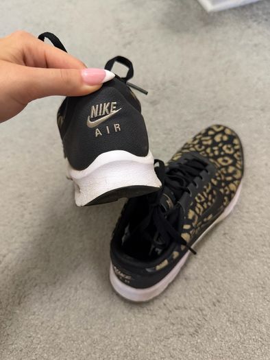 Nike Air Max Women's Sneakers - Black & Gold Leopard / Animal Print