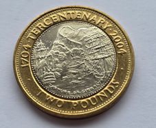 Gibraltar 2 Pound Coin 1704 Tercentenary 2004 Unc
