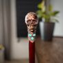 Unique Handmade Walking Stick, Skull with Celtic Knot Handle, Never Used Image 2