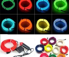 5m LED Ambient Lignting Wire Neon String Strip Car Atmosphere Light Set Kit