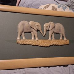 Limited edition 3D "Lets Shake On It" Elephant picture by Simon Harris