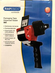 Tape gun dispenser pistol packaging Hand Held heavy duty Rapesco.