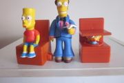 2008 Burger King  The Simpsons Bart+ Maggie Toy Couch
