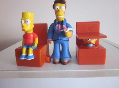 2008 Burger King  The Simpsons Bart+ Maggie Toy Couch