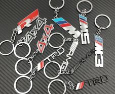 Car Van Key Ring Chain Auto Styling Metal Emblem Logo Keyring Car Brand Keychain For BMW M M3 M5 Mercedes AMG Toyota TRD 4x4 Rline VW Merc Accessories