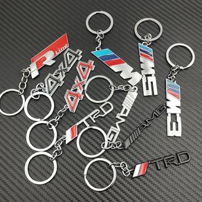 Car Van Key Ring Chain Auto Styling Metal Emblem Logo Keyring Car Brand Keychain For BMW M M3 M5 Mercedes AMG Toyota TRD 4x4 Rline VW Merc Accessories