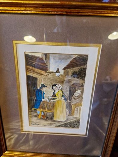 Signed watercolour painting