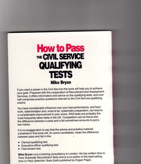 How To Pass.... Civil Service Qualifying Tests, Numeracy Tests And Verbal Reasoning Tests (3 Books)