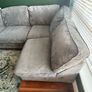 Grey Corner Sofa with Footstool (Harvey Norman Fantasia) Image 2