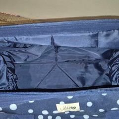 Ulluv navy polka bags.