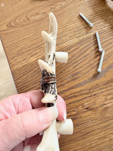 New set of 2 15cm long antler drawer pulls