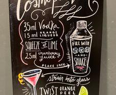Cosmopolitan Tin Metal Sign