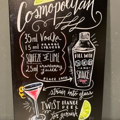 Cosmopolitan Tin Metal Sign
