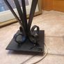 Wrought Iron Table Lamp with Shade Image 7