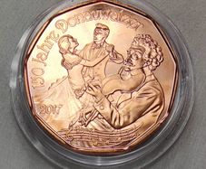 Austria 5 Euro Copper Uncirculated Coin 2017 - Waltzing in the New Year - New Year Coins