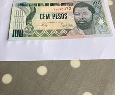 Rare Guine Bissau Banknote 100 Pesos