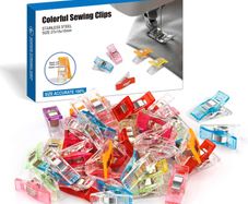 Multipurpose Sewing Clips Pack of 60, Quilting Accessories to Replace Sewing Pins Pinning and Marking, Assorted Colors