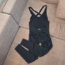 Black criss cross Backless fitness jumpsuit, size 10 Image 5
