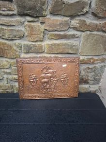 Copper boat decor postage possible