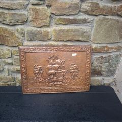 Copper boat decor postage possible