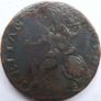 George Iii 1775 Non Royal Evasion Cuivre Demi-penny Image 3