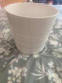 white plant pot
