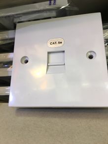 Cat 5e Single RJ45 Outlets White