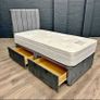 Brand New Stylish single Divan Beds.. Multiple Options Of Headboards. Tufted Memory Foam Mattresses Available. Drawers Storage Available Image 5