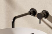 Crosswater matt black wall mounted tap 2 hole set