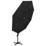 4-Tier Parasol with Aluminium Pole Black 3x3 m Image 2