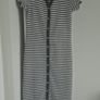 Stripped Button Midi Dress Black Image 3
