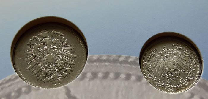 12 Coins (incl 2 Silver ) in old Germany set | 130 Years Deutsche Mark | 2 Silver coins | 12 coins