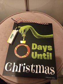 Disney Grinch christmas countdiwn &Chalk board