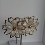 Gold & Cream Sakura Blossom Floral Statement Earrings Image 10