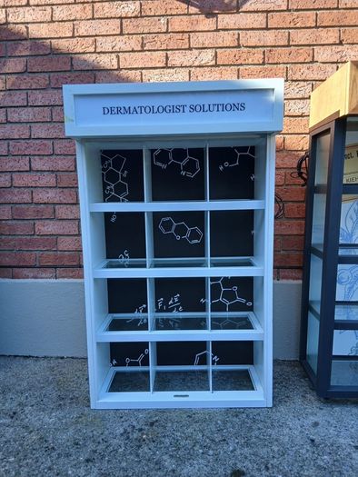 ex Kiehl's roller display cabinets - beauty