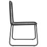 Outdoor Chairs 6 pcs Poly Rattan Black Image 2