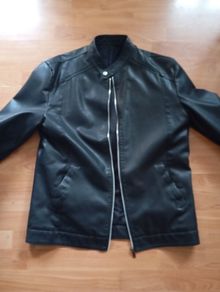 Bikers style jacket with fleece lining AAA