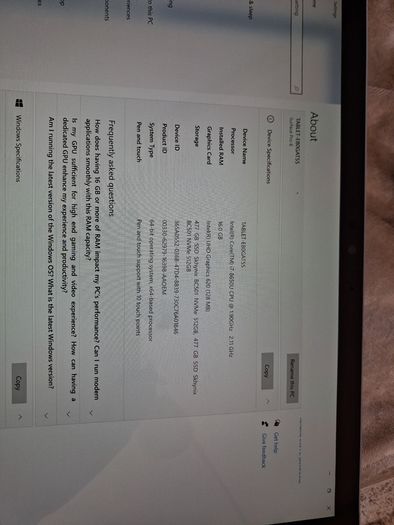Tablet surface pro.