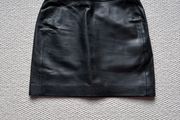Sezane Harlow black leather skirt size 12 BNWT