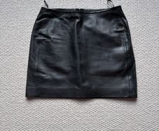 Sezane Harlow black leather skirt size 12 BNWT