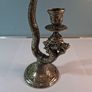 Antique White Metal Dragon Candlestick Image 5