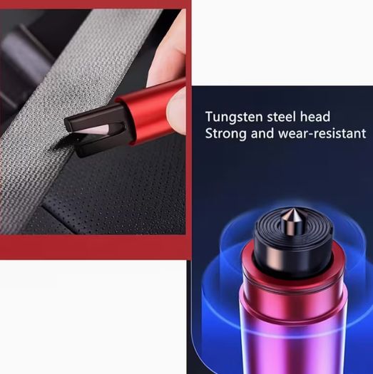 Car Safety Hammer - Window Breaker with Seatbelt Cutter,