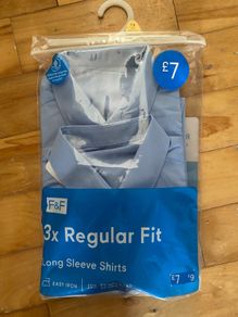 school shirts light blue 7-8 new
