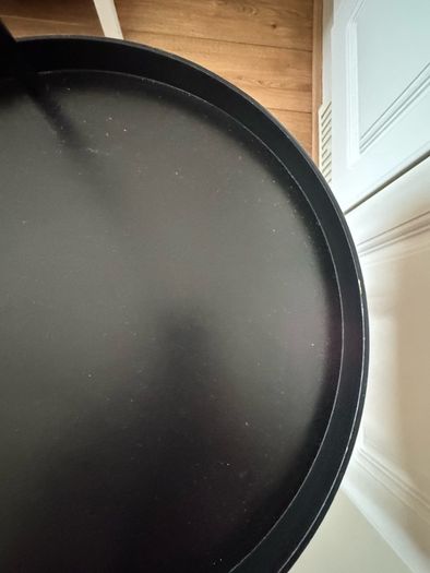 IKEA BURVIK Side Table black Portable Tray Table Handle.