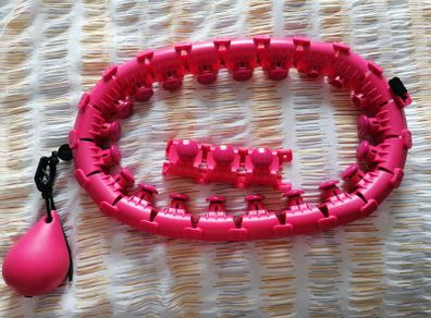 Adjustable weighted hula hoop