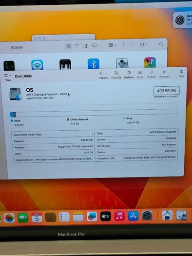 Touch Bar Apple MacBook Pro 15 A1707 (2017) 15.4'' Intel i7 @ 2.80 GHz 512GB SSD 16GB RAM Space Grey (Battery Cycle: 839)