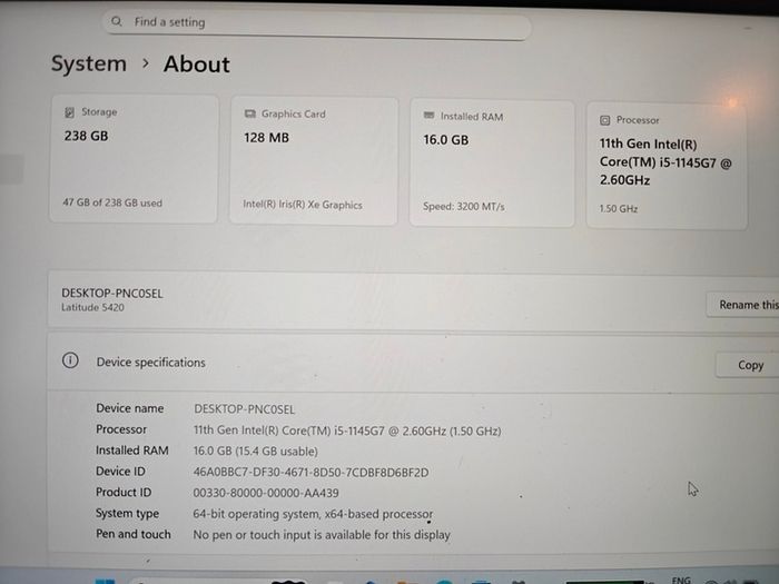 Dell Latitude 5420 | i5 (11th gen) | 16GB | 256GB | Win11 | 14" | FHD